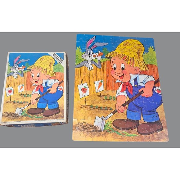 Vintage Elmer Fudd Puzzle Bugs Bunny Looney Tunes Whitman 100pc Complete - Picture 1 of 5